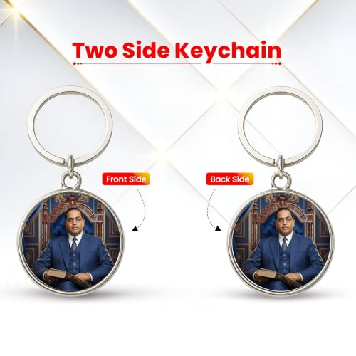 Image of MG | Protective Evil Eye /Spiritual Symbols /Om /Motivational Keychains | Double-Sided Metal Key Ring | Good Luck and devine Charm for Car, Bike, Home & Office