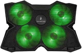 SureFire Bora Gamingowy pokrowiec chłodzący do laptopa 12"-17" podstawka chłodząca do laptopa zewnętrzny wentylator do laptopa do 1200 obr./min maks. 26 dBA zielony I powered by Verbatim