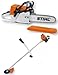 Price comparison product image Battery Operated Childrens Stihl Chainsaw & Brushcutter Combo