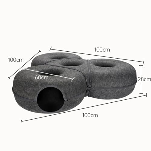 Tunnel rond pour plusieurs chats la solution lit chaud contre l'ennui - 4