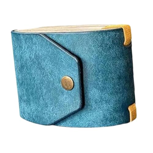 jojomis Cash Wrap Wallet with Clasp Organizer Lightweight Fashion Handy Purse Bands Leather Money Clip Holder for Business Trip Shopping Men Women for Bills Slim Pocket Money- blue