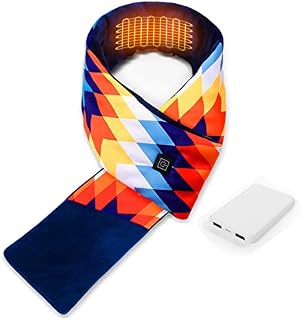 vapesoon Heated Scarf with 3 Heating Levels and Power Bank Warm Winter Scarf for Men Women Camping Hiking Skiing Christmas Valentine