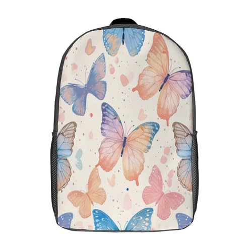 Sac à dos enfants papillon 17inch grand sac d'école et voyage enfant