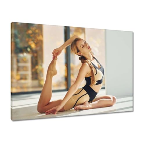 Toile imprimée de yoga 70x50 cm pour inspirer la sérénité et le bien-être
