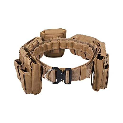 Ceinture tactique Molle avec 5 poches, boucle à dégagement rapide, ceinture tactique réglable, ceinture de combat militaire intérieure extérieure, peau, 96cm, Tendance
