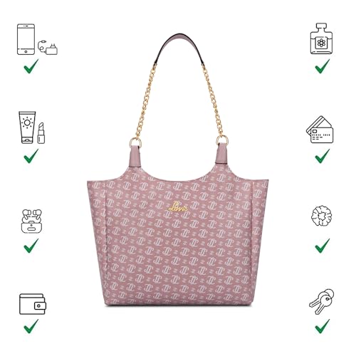 Image of Lavie Women's Mono LL Ariana Tote Bag for Women | Tote Handbag for Work | Ladies purse | Stylish Shoulder Bag | Gift for Women