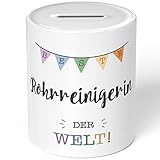 JUNIWORDS Spardose Sparbüchse, Beste Rohrreinigerin der Welt (5716948)