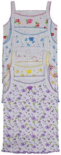 Image of ToBeInStyle Girl's 4 Pack Ruffle Hem Spaghetti Strap Tank Tops