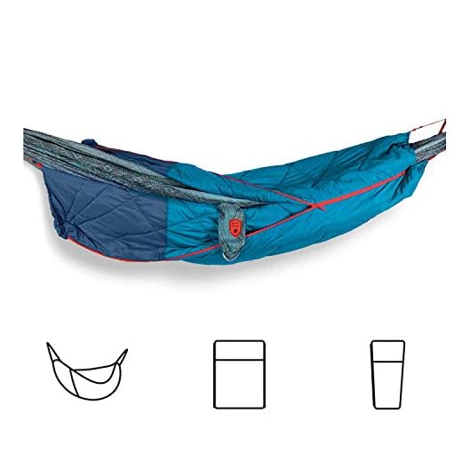 360 ThermaQuilt 3-in-1 Hammock Underquilt, Blanket and Sleeping Bag (Blue/Navy Blue)
