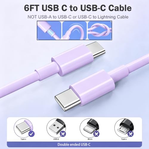 Image of iPhone 17 16 15 Long Charger Fast Charging,20W iPad USB C Wall Charger Block with 6FT USB C to C Cable Cord for iPhone 17 /Pro /Pro Max /17 Air / 16 /16 Pro /16 Pro Max /15 /Plus /Pro /Pro Max