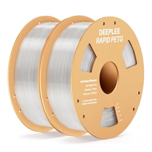 DEEPLEE Rapid PETG Filament 1.75mm, High Speed PETG 3D Printer Filament Up to 600 mm/s, Dimensional Accuracy +/- 0.02 mm, Fits for Most FDM 3D Printers, 2kg Transparent
