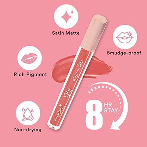 Image of PINK LINE Intense Matte Velvet Lip Gloss /Non-cracking Anti-transfer Long-Lasting Waterproof Liquid Lipstick /Lip Gloss Set (Pack of 1)
