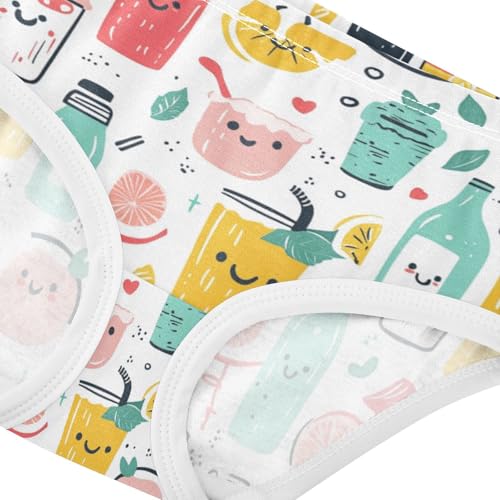 ZZKKO Summer Drinks Girls Underwear Toddler Panties for Girls Comfort Brief Size 2-8T3