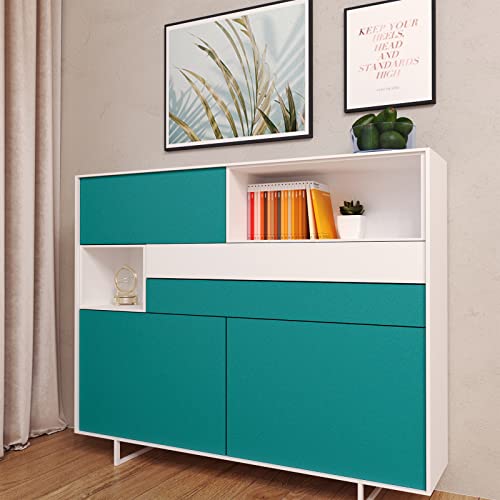 Decotalk Green Peel And Stick Wallpaper For Cabinets Contact Paper Green Wallpaper Removable Contact Paper Self Adhesive Wallpaper Roll Teal Green Wallpaper Solid Color Vinyl Wallpaper Modern 12"X120" #TOP1