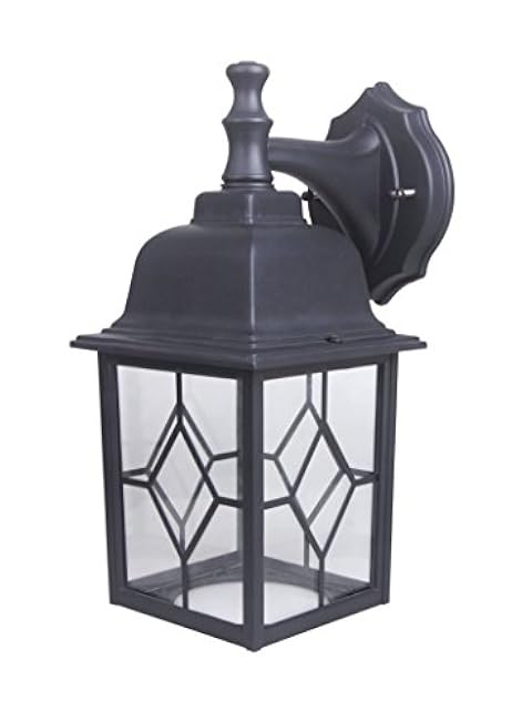 LIT-PaTH LED Wall Lantern Large Exterior Wall Light Fixture 5000K Daylight White 11W Matte Black