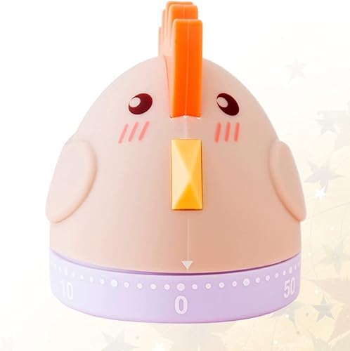 Miniatura 2 de LIFKOME Lindo temporizador de cocina con temporizador mecánico de pollo para niños, temporizador de 60 minutos de cuerda para huevos para gestión