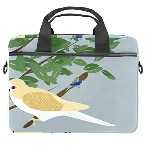 Sac bandoulière ordinateur portable 13-14 pouces housse perruche Sunflower
