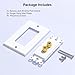 Cable Matters 2-Pack Speaker Wire Wall Plate, Gold Plated Speaker Wall Plate with Banana Plug Binding Post, White