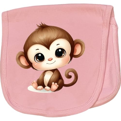 inktastic Baby Monkey Baby Burp Cloth Pink 459ff