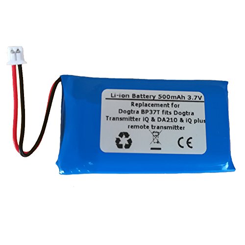 Starnovo 500mAh 3.7V Replacement Battery for BP37T Fits Dogtr a Transmitter iQ, DA210, iQ Plus Remote Transmitter, TCL PR-562440N Plus Coaster