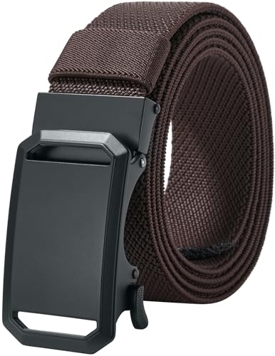Image of LionVII Ratchet Elastic Stretch Belts, Belt for Men with Automatic Buckle for Men, Adjustable Trim to Fit 27-49 inch Waist
