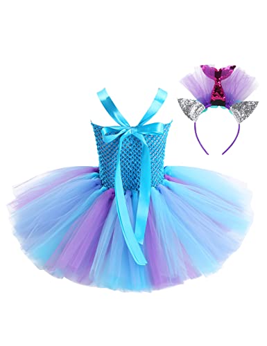 YiZYiF Vestito da Sirena Bambina Elegante Costume