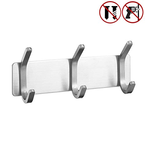 Preisvergleich Produktbild JLSYYCC 304 Edelstahl Selbstklebende Haken, Bad WC wasserdichte rostfreie Haken, Schlüsseltasche Kleiderschrank Handtuch Büro Starke Wandhaken