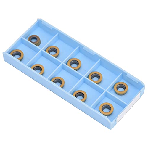 Carbide Milling Insert, Thick PVD Coating Milling Insert Round Non Stick Knife Wear Resistance for Chemical for Machinery for (RPMW1003MO)