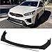 Front Bumper Lip Chin Spoiler Splitter Diffuser Guard Wing Protector Trim Car Body Kit, Universal Fit for Most Cars, Gloss Black,4pcs