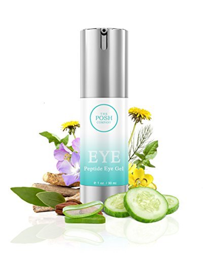Anti-Aging Eye Gel for Dark Circles, Puffiness, Fine Lines, Wrinkles and Bags Under and Around Eyes, Refreshing Eye Cream Moisturizer With Peptide & Organic Ingredients for Men & Women (Pump bottle)