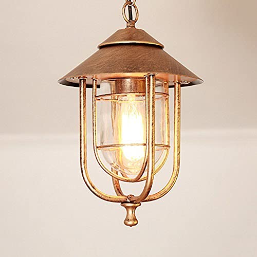 Lampe de suspension extérieure américaine en aluminium noir étanche IP55 pour balcon