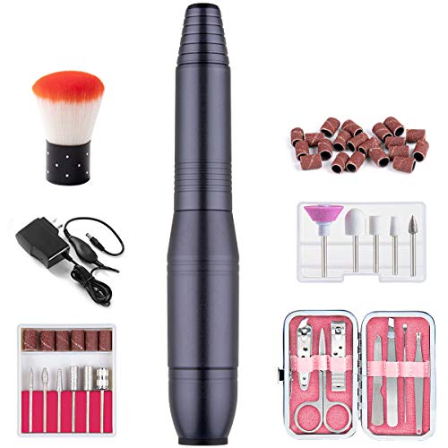 20,000RPM Portable Electric Salon Nail Drill Set, Professional Acrylic Efile Nail File Drill