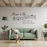 🎵 Inspiring wall quote: "Music Is Life" – perfect for music lovers and dreamers. 🎨 Available in 10 dynamic colours and 4 different sizes to fit your space. 🏠 Adds energy and style to bedrooms, living rooms, or creative spaces. 🖐️ Simple, easy transfe...