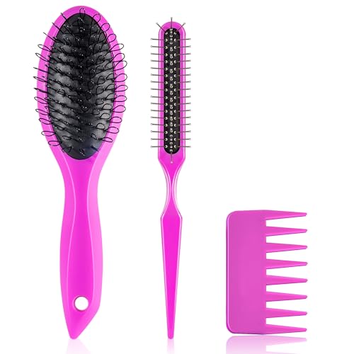Stylemate Wig Brush Comb Set, 3pcs Professional Styling Extension Brush Kit with Travel Size for...