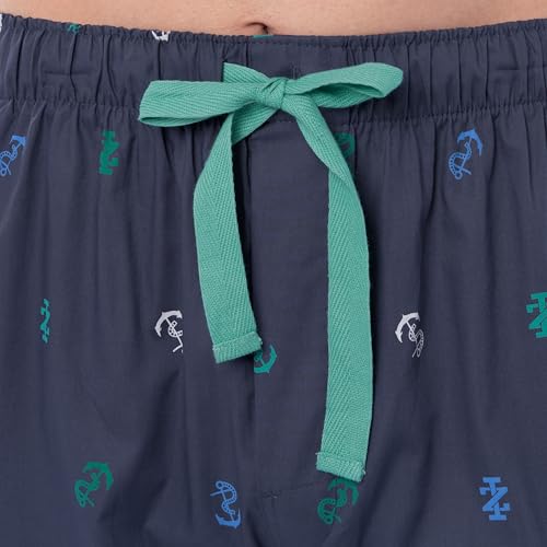 IZOD Men's Relaxed Fit Printed Poplin Drawstring Sleep Pajama Pant4