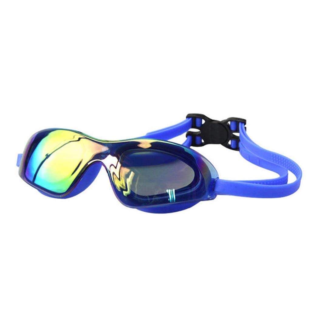 DFrywdgSEY swimming goggles, Large Frame Swimming Goggles Plating Glasses Anti-fog Waterproof UV Protection Professional Swim