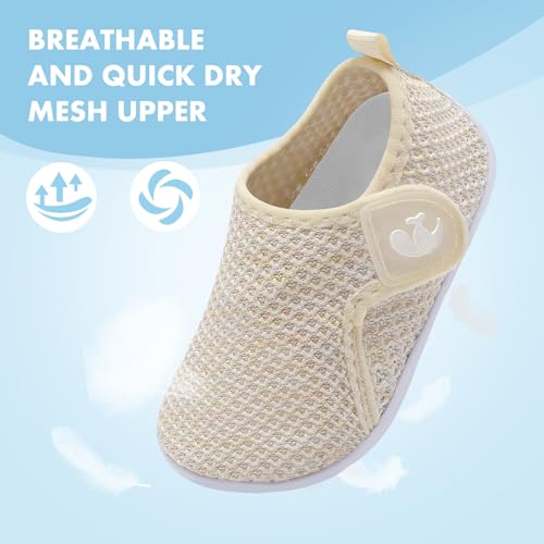 Image of FEETCITY Boys Girls Water Shoes Kids Aqua Socks Quick Dry Barefoot for Beach Swimming Pool