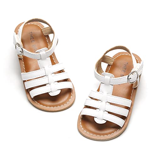 Thee Bron White Flower Girl Wedding Sandals For Girls Sandalias De Niña(Tb501,White/7M) #TOP15