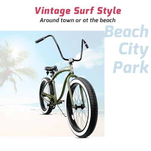 Bicicleta Tracer Avalon Playera Verde de 26 pulgadas, 1 velocidad, para adultos miniatura 4
