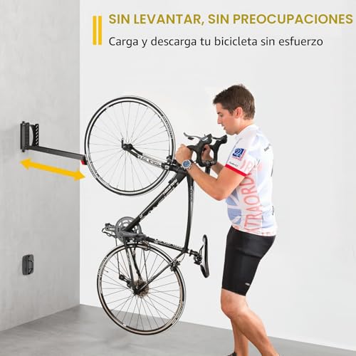 Soporte vertical para bicicleta con cubiertas protectoras contra manchas en la pared 7