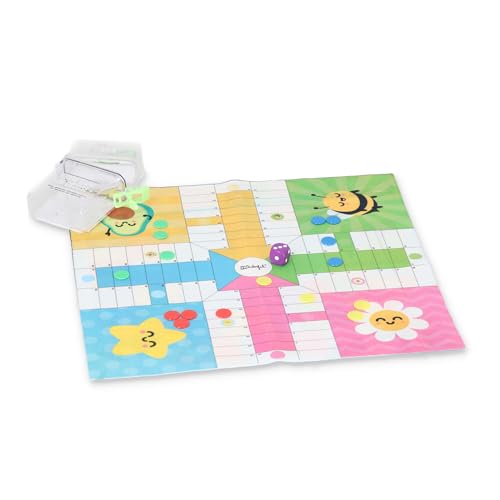 Mr.Wonderful   Juego de mesa reversible   Parchís + Juego de la Oca   Juego de mesa de viaje, de pequeño tamaño De 2 a 4 Jugadores   Lavable