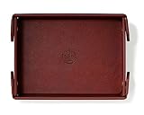 OARIE Small Size Jewelry Tray, Vintage Valet Tray PU Leather Catchall Tray for Men Key Wallet Coin B