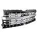 YEQSHNG Chrome Bumper Grille Compatible With 2022-2024 Chevy Silverado 1500 Front Bumper Grill Replacement 85516947