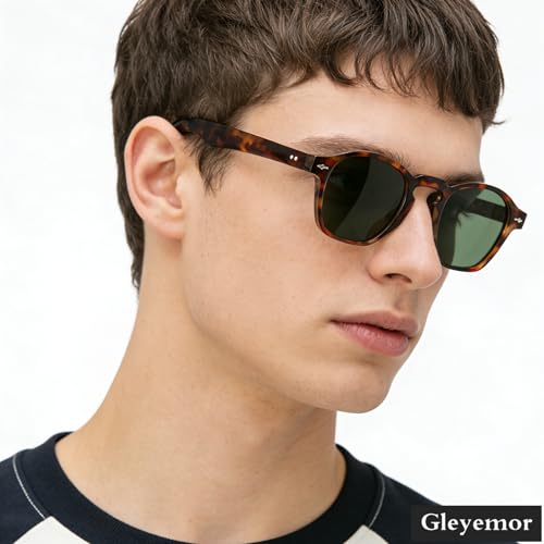 Image of Gleyemor Fashion Sunglasses for Men Women Tortoise Shell Sunglasses Trendy Unisex Style UV400 Protection Shades