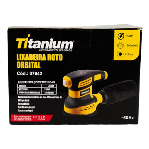 LIXADEIRA ROTO ORBITAL 250 WATTS COM COLETOR DE PÓ - 07642 - TITANIUM (110V)