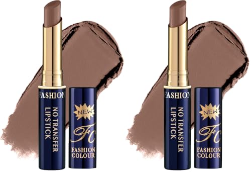 Image of Fashion Colour Lip Super Stay | Non Transferable Lipstick Waterproof | Lipsticks For Women Waterproof | 12-Hour Stay | Matte Finish | Long-Lasting | Highly Pigmented | Bold Colours (Rustic Brown, 2.6)
