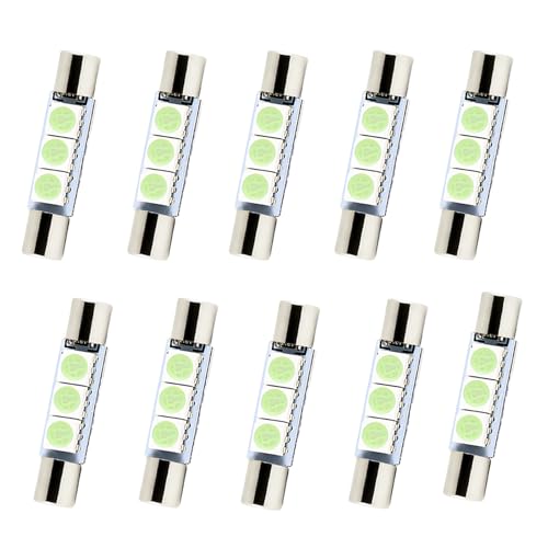 10 bombillas LED 31mm para auto, luz Ice Blue