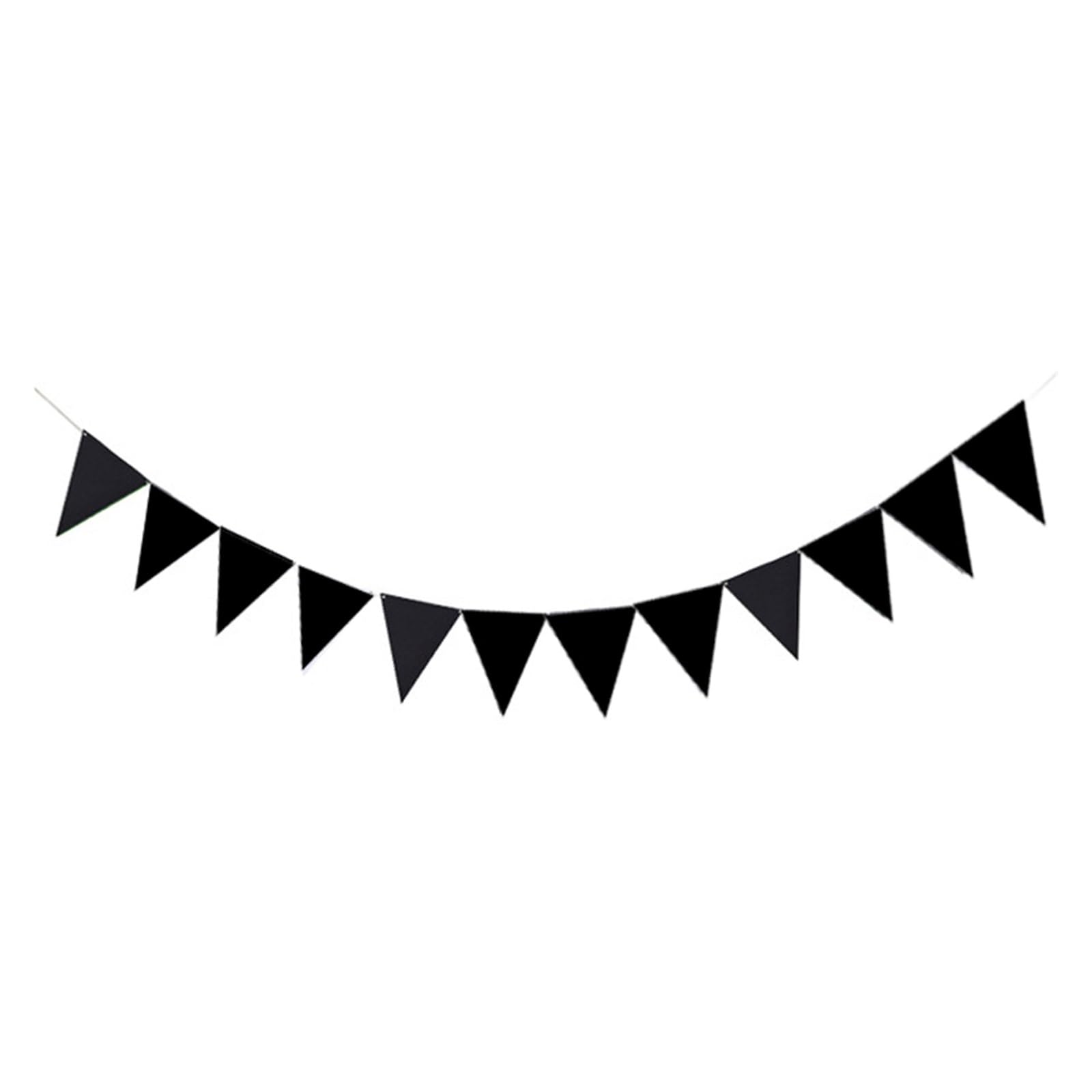 Wimpelkette aus Papier, für Feiertage, Schönheit, Hochzeit, Girlande, Geburtstag, Party, feierlich, 10 / 8 m, Schwarz / Weiß / Rosa (Weiß, 8 m)