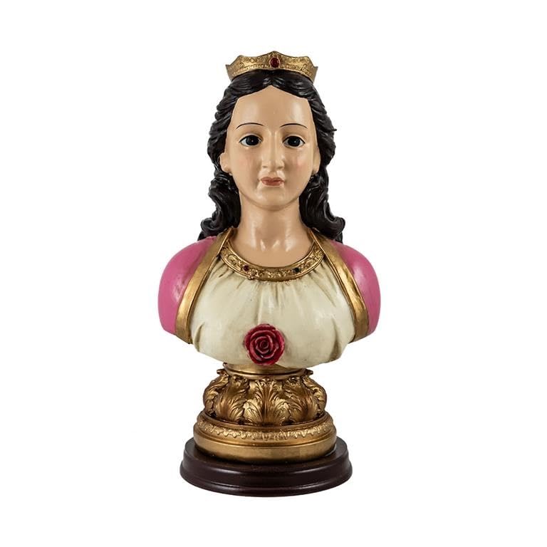DRW Busto Potencia Maria Lionza de Resina Pintada a Mano 14x11x26 cm