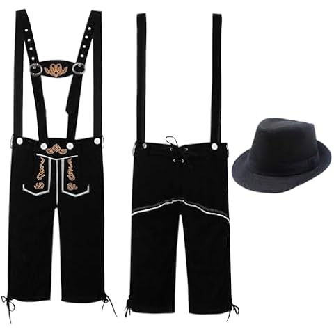 Blandoom Men's Faux Suede Lederhosen Costume Cover
